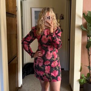 Kachel Floral Linen Dress